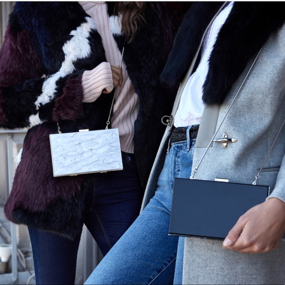 Rachel Zoe Winter 2018 Marble Box Clutch - Picture 8 of 8